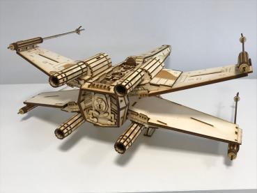 Star Wars - X-Wing Star Fighter as 3D large model - rear view